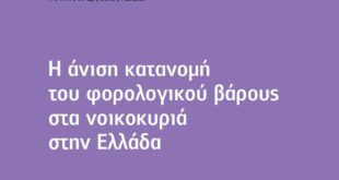 31.01.23-Μελέτη για την Άνιση Κατανομή του φορολογικού βάρους